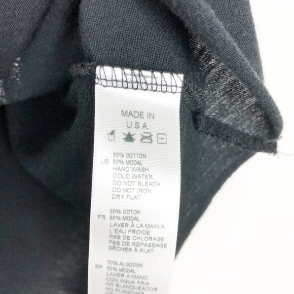 The Classic Crop Top Women's S Black Silver Metallic Owl Bedazzled - Picture 3 of 7